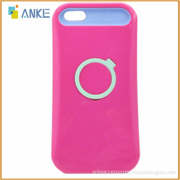 Card Slot Design Ring-type Stand Glow Case for IPhone 5 5S 5G,Combo PC+Silicon,OEM ODM and Wholesale Welcome